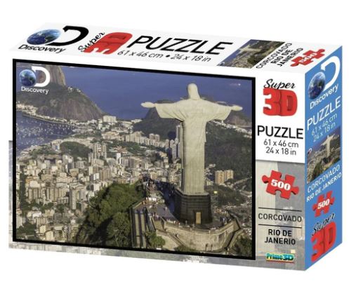 CROWN ANDREWS - DISCOVERY -3D HOLOGRAPHIC PUZZLE - MOUNT CORCOVADO RIO DE JANEIRO - Toyworld Frankston