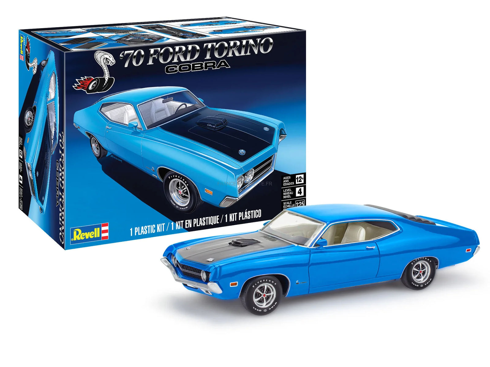 REVELL 1970 FORD TORINO COBRA 1:24 SCALE - Toyworld Frankston