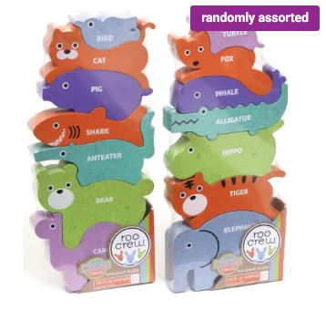 ROO CREW - STACK UP ANIMALS - ECO WOOD - Toyworld Frankston