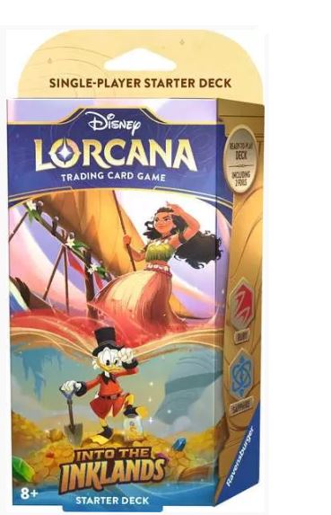 DISNEY LORCANA TCG INTO THE INKLANDS STARTER DECK RUBY & SAPPHIRE - Toyworld Frankston