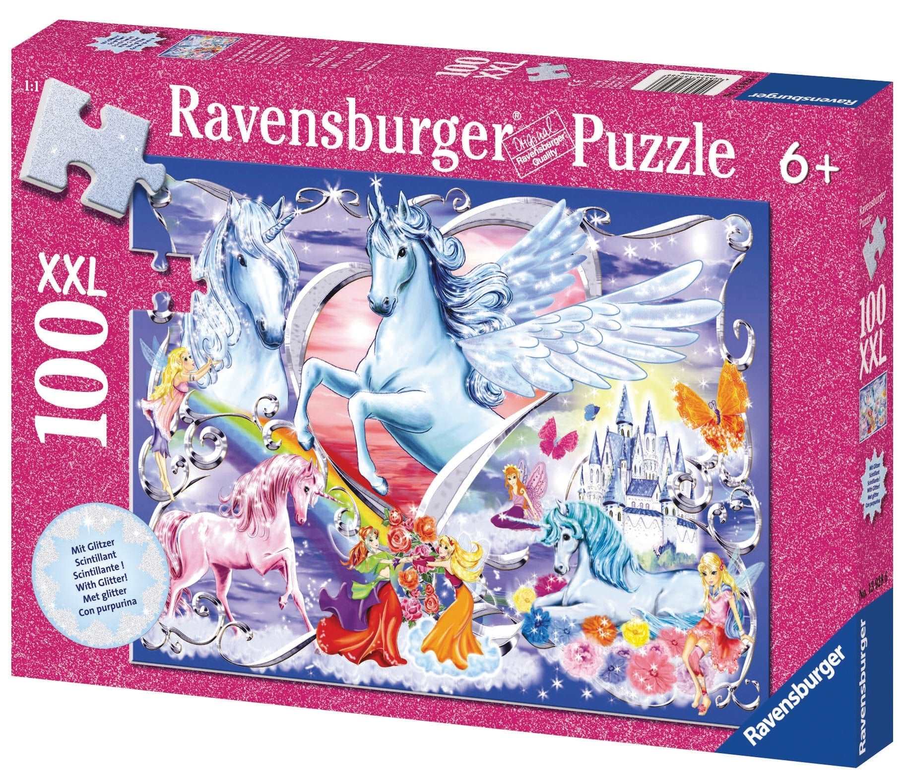 RAVENSBURGER PUZZLE - GLITTER UNICORN 100 PIECE XXL