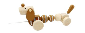 CALM AND BREEZY PULL ALONG SAUSAGE DOG - Toyworld Frankston