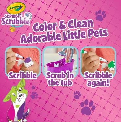 CRAYOLA - SCRIBBLE SCRUBBIE -  BATH TUB PLAY SET - Toyworld Frankston
