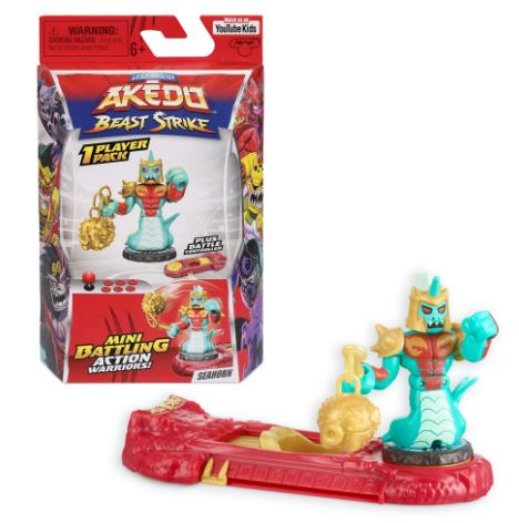AKEDO BEAST STRIKE MINI BATTLING ACTION WARRIORS - SEAHORN - Toyworld Frankston