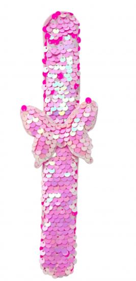 PINK POPPY - BUTTERFLY SEQUIN SLAP BRACELET - Toyworld Frankston