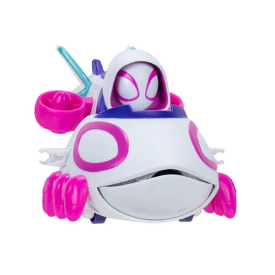 DISNEY JRN MARVEL SPIDEY AND HIS AMAZING FRIENDS LOAD AND LAUNCH SMALL VEHICLES - GHOST SPIDER - Toyworld Frankston