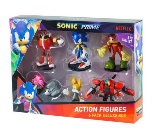 SONIC PRIME 7.5 CM ACTION FIGURES DELUXE ASSORTED 6 PACK - Toyworld Frankston