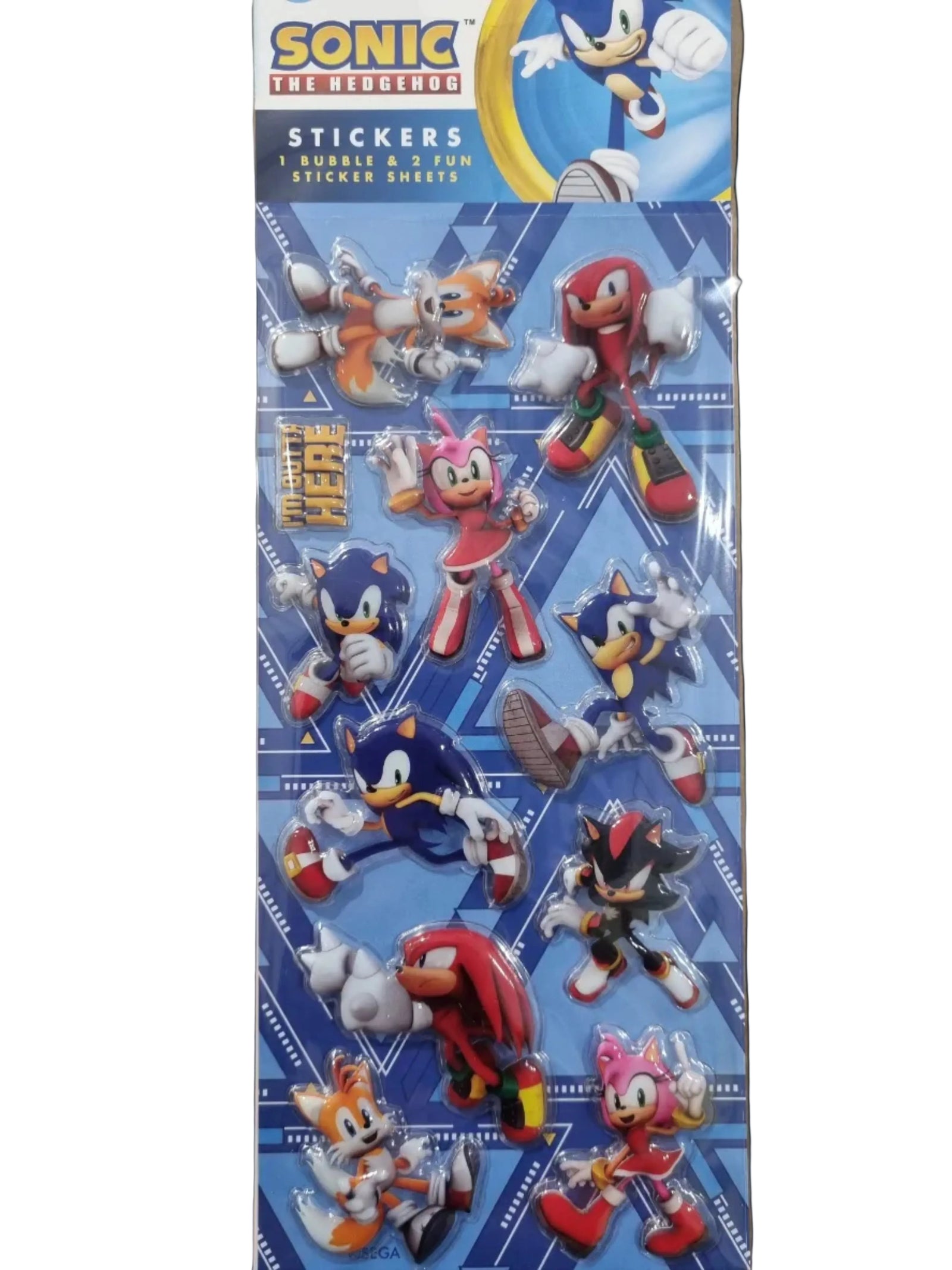 SONIC THE HEDGEHOG - 3 PACK OF STICKERS