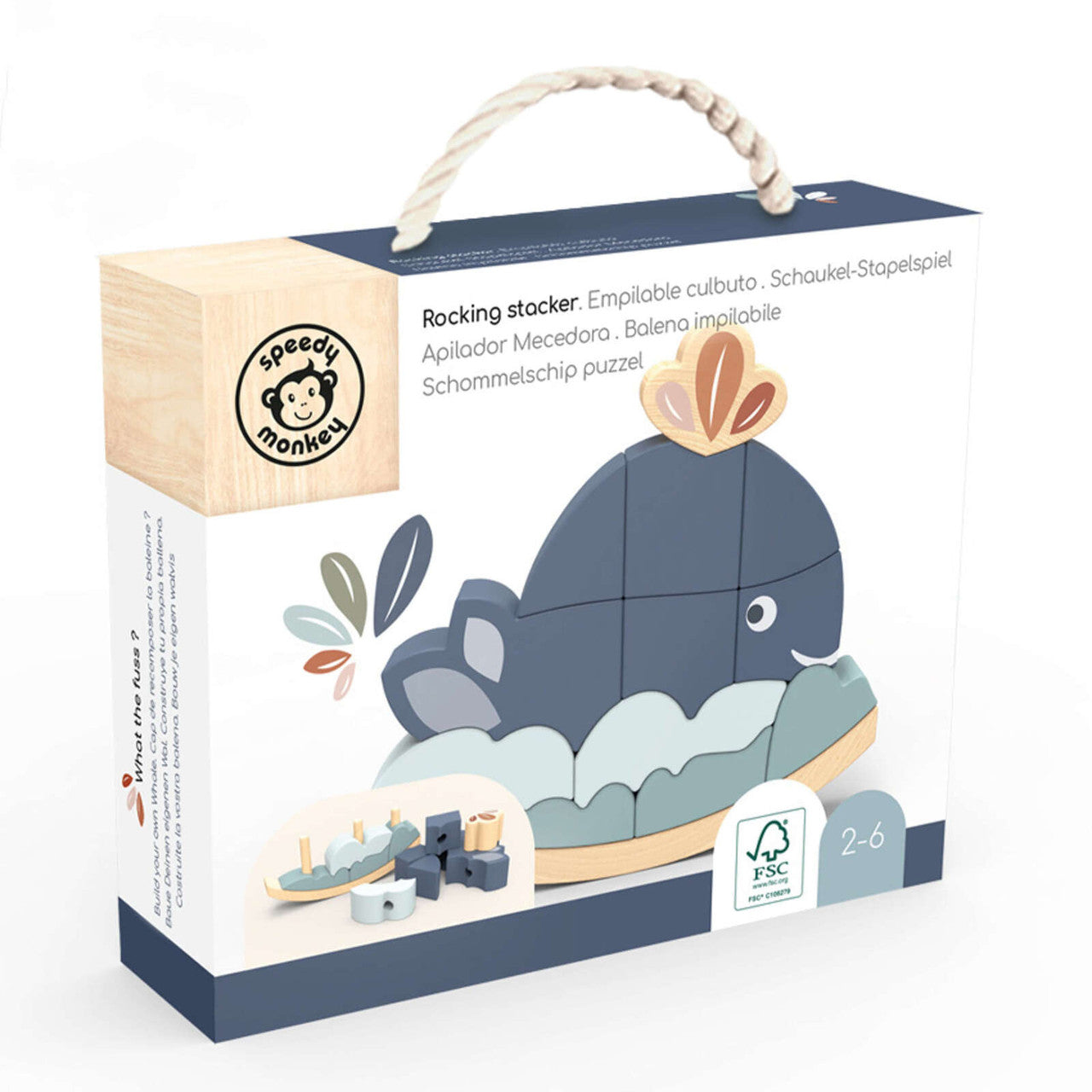 TIGER TRIBE ROCKING STACKER (WHALE) - Toyworld Frankston