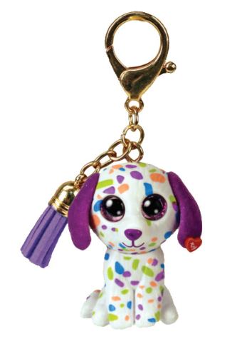 TY BEANIE BOO MINI CLIP DARLING - SPOTTED DOG - Toyworld Frankston