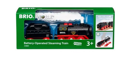 BRIO - BATTERY OPERATED STEAMING TRAIN - 33884 - Toyworld Frankston