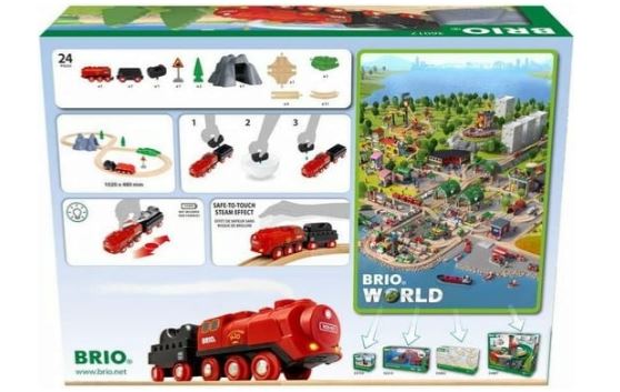 BRIO STEAMING TRAIN SET 24 PIECES