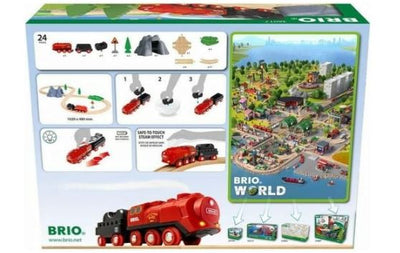 BRIO STEAMING TRAIN SET 24 PIECES