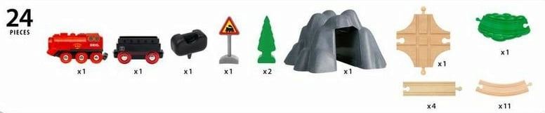 BRIO STEAMING TRAIN SET 24 PIECES