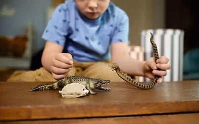 SCHLEICH - WILD LIFE - DANGER IN THE SWAMP - CROCODILE AND SNAKE - Toyworld Frankston