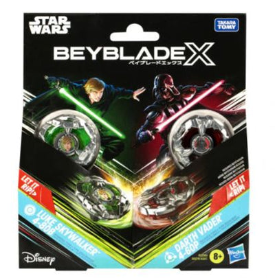 BEYBLADE X STAR WARS COLLAB MULTIPACK - LUKE SKYWALKER 4-80B AND DARTH VADER 4-60P