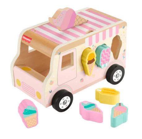FIHSER-PRICE WOODEN ICE CREAM SHAPE SORTER - Toyworld Frankston