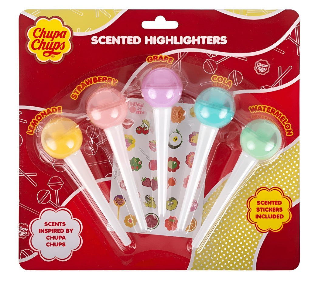 CHUPA CHUPS - SCENTED MINI HIGHLIGHERS 5 PACK - Toyworld Frankston