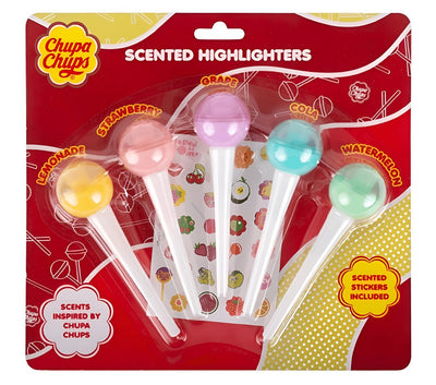 CHUPA CHUPS - SCENTED MINI HIGHLIGHERS 5 PACK - Toyworld Frankston