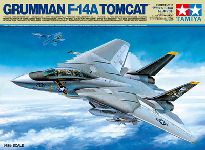 TAMIYA 1/48 SCALE GRUMMAN F-14A TOMCAT AIRCRAFT MODEL KIT