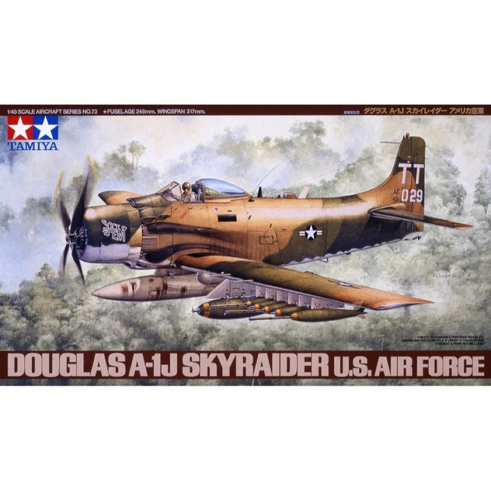 TAMIYA 1/48 DOUGLAS A-1J SKYRAIDER U. S. AIR FORCE - Toyworld Frankston