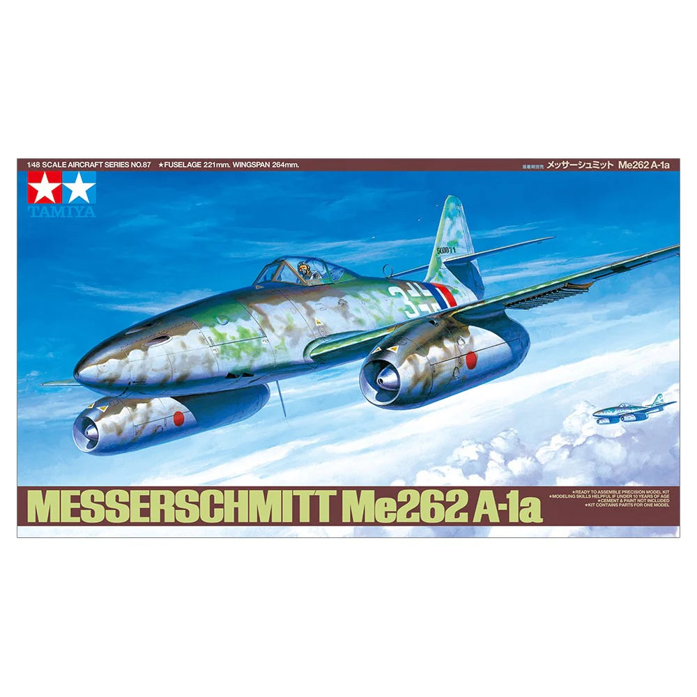 TAMIYA 1/48 MESSERSCHMITT Me262 A-1A - Toyworld Frankston
