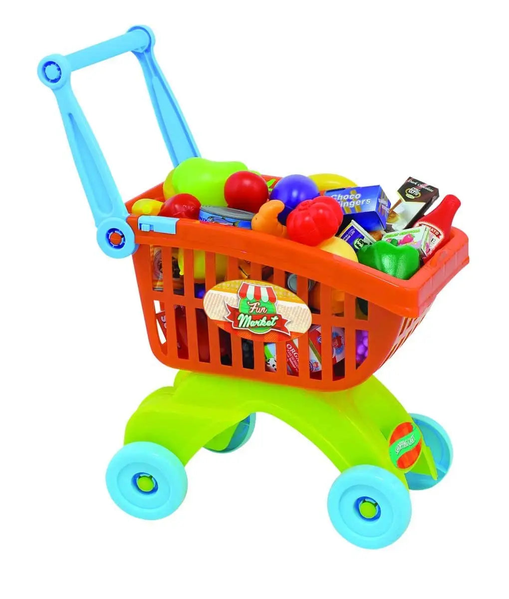 FUN MARKET SHOPPING CART 24PC - Toyworld Frankston