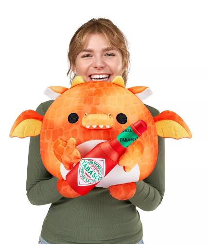 ZURU - SNACKLES PLUSH SUPER SIZE - FELIX DRAGON WITH TABASCO SAUCE - Toyworld Frankston