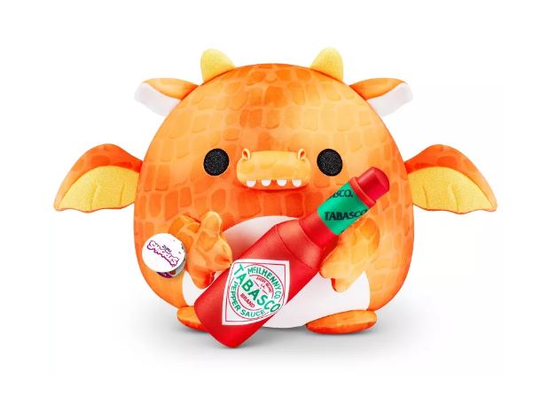 ZURU - SNACKLES PLUSH SUPER SIZE - FELIX DRAGON WITH TABASCO SAUCE - Toyworld Frankston