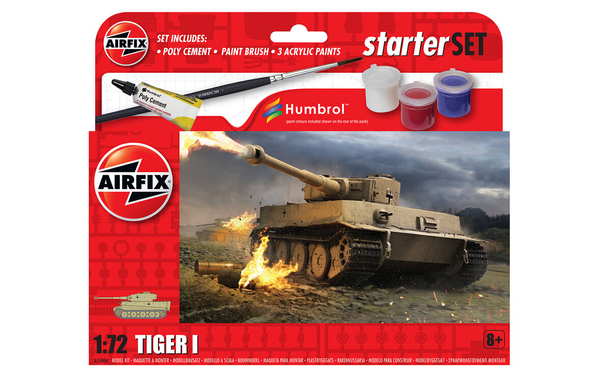 AIRFIX 1:72 :TIGER I STARTER SET MODEL - Toyworld Frankston