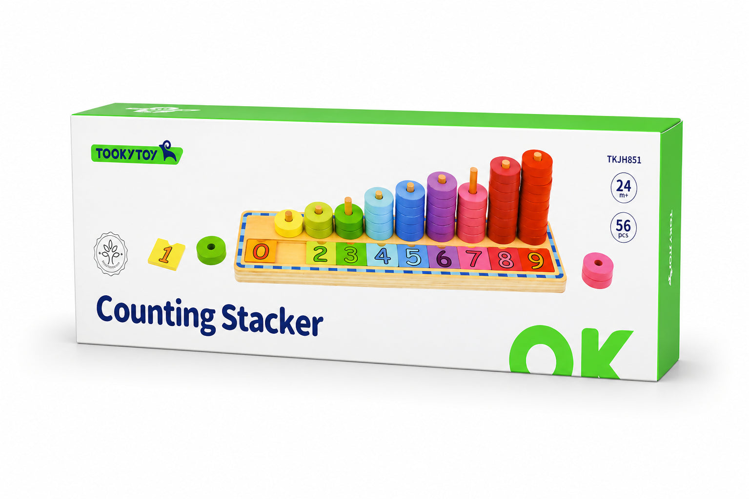 TOOKY TOY COUNTING STACKER PUZZLE BOARD