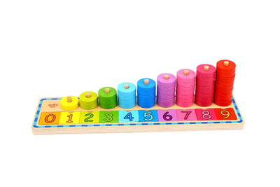 TOOKY TOY COUNTING STACKER PUZZLE BOARD