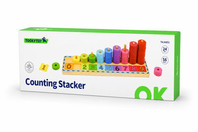 TOOKY TOY COUNTING STACKER PUZZLE BOARD