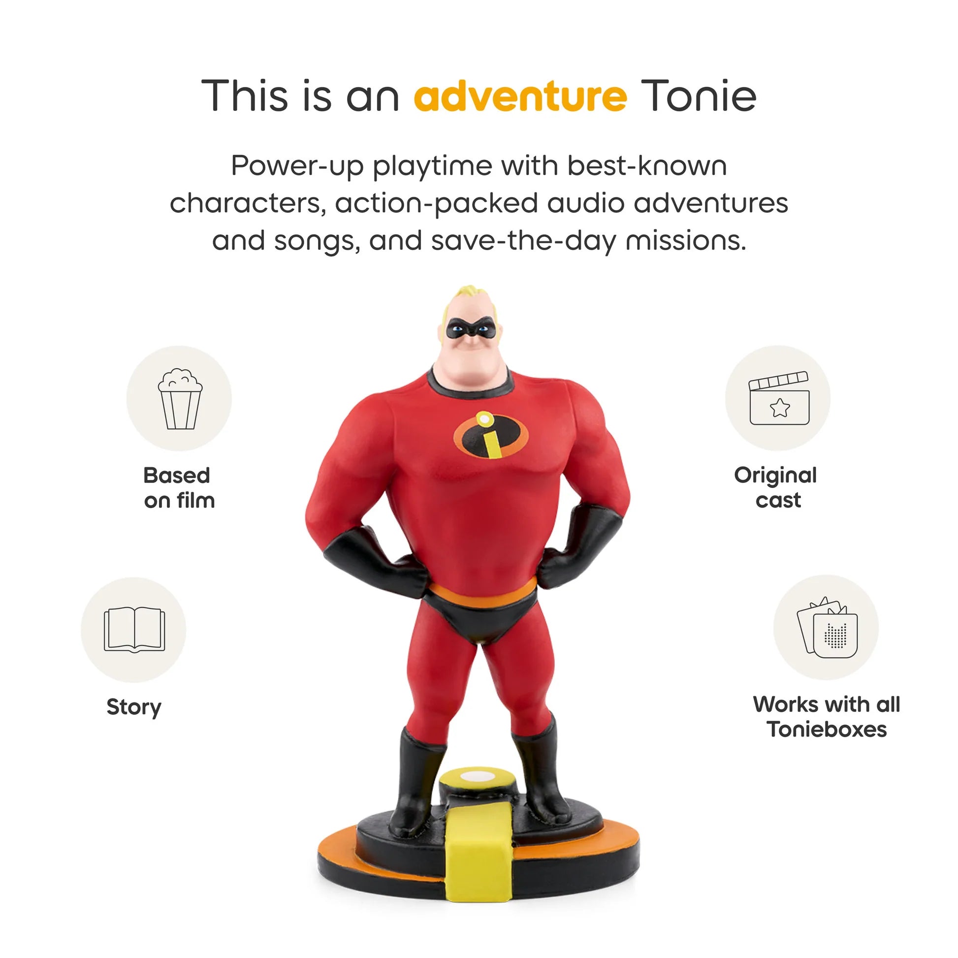 TONIES - AUDIO CHARACTER FOR TONIEBOX -  THE INCREDIBLES MR INCREDIBLE - Toyworld Frankston