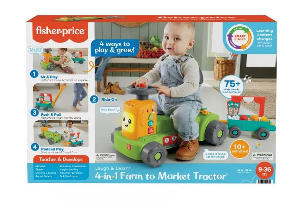 FISHER PRICE 4 IN 1 FARM TO MARKET TRACTOR - Toyworld Frankston
