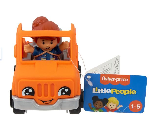 FISHER PRICE - LITTLE PEOPLE SMALL VEHICLE - ORANGE TOW TRUCK - Toyworld Frankston