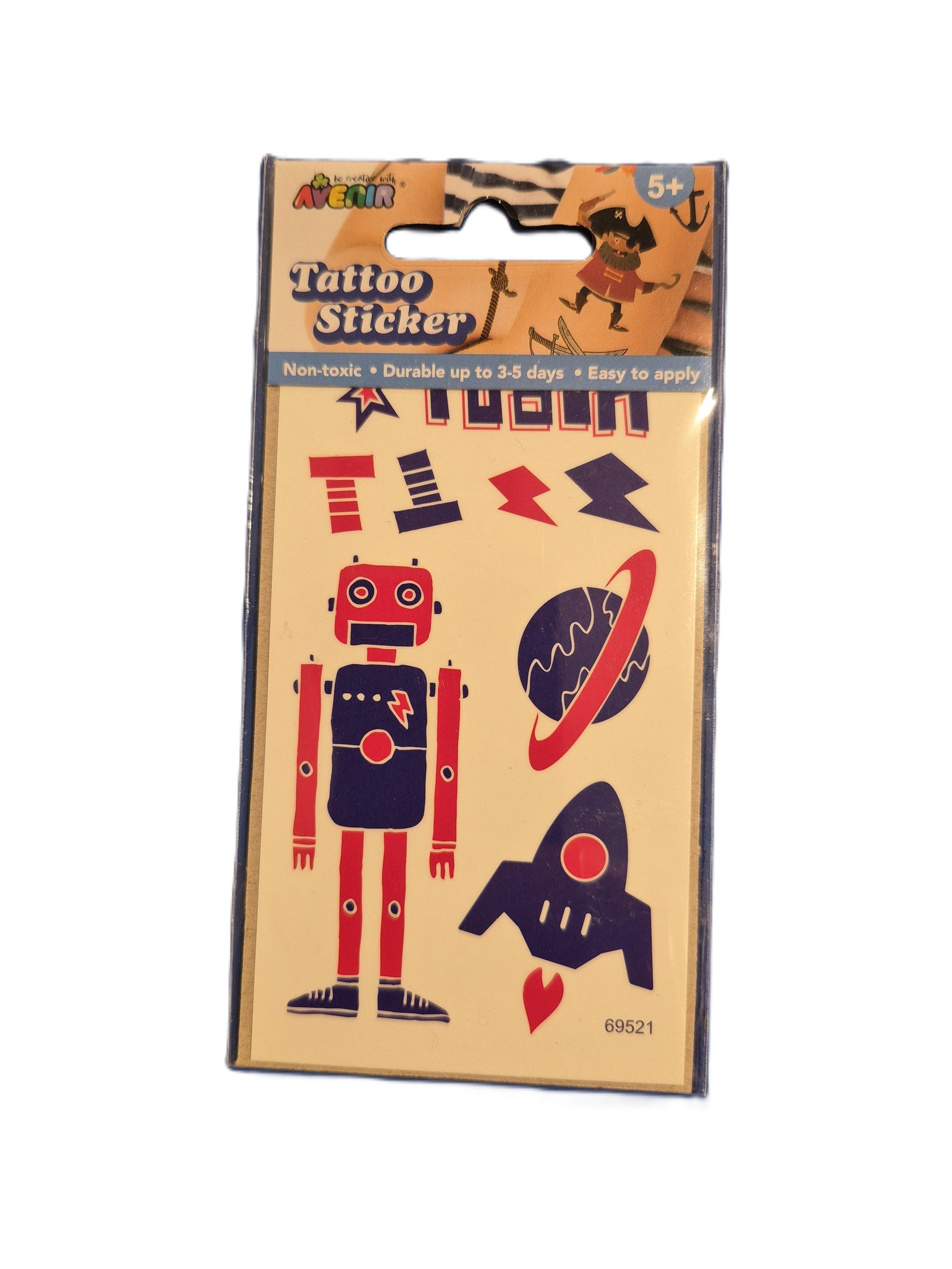 TATTOO STICKERS SPACE ROBOT