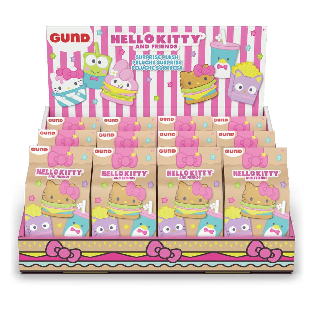 GUND HELLO KITTY & FRIENDS FAST FOOD SURPRISE PLUSH BLIND BOX - Toyworld Frankston