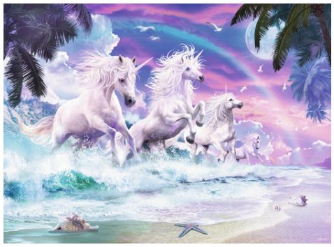 RAVENSBURGER 100576 UNICORNS ON THE BEACH 150XXL PC PUZZLE - Toyworld Frankston