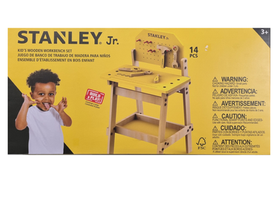 STANLEY JR. - KID'S WOODEN WORKBENCH SET 14 PIECE
