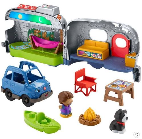 FISHER PRICE LITTLE PEOPLE LIGHT UP LEARNING CAMPER - Toyworld Frankston