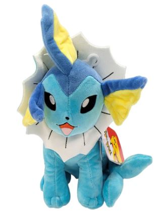 POKEMON 8' PLUSH -VAPOREON - Toyworld Frankston