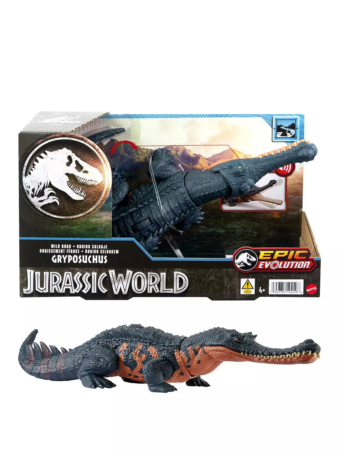 JURASSIC WORLD EPIC EVOLUTION ACTION FIGURE WILD ROAR GRYPOSUCHUS - Toyworld Frankston