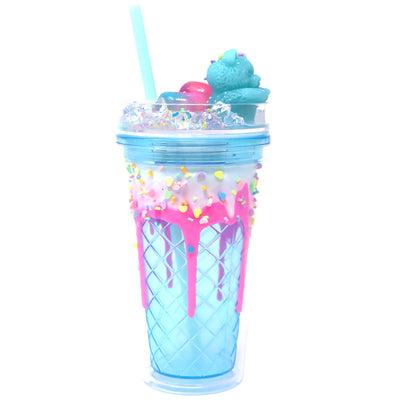 PINK POPPY GUMMY BEAR DRINKING CUP - BLUE - Toyworld Frankston