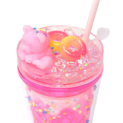 PINK POPPY GUMMY BEAR DRINKING CUP - PINK - Toyworld Frankston