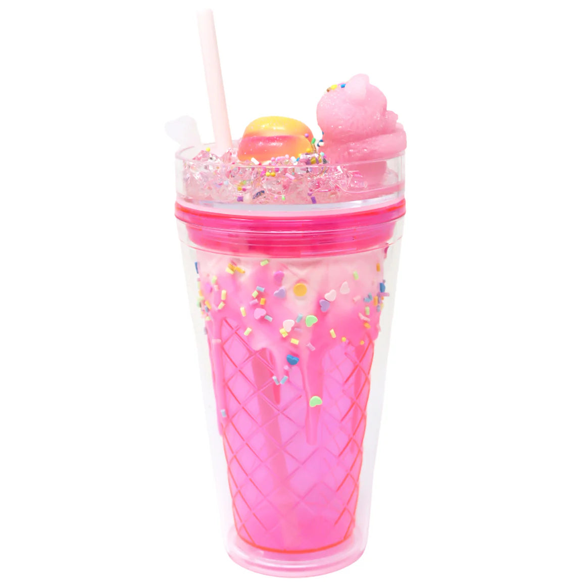 PINK POPPY GUMMY BEAR DRINKING CUP - PINK - Toyworld Frankston