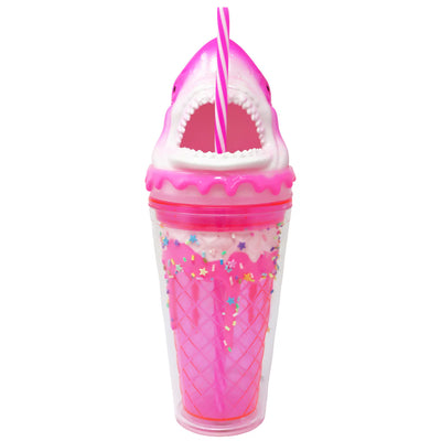 PINK POPPY 3D SHARK DRINKING CUP - PINK - Toyworld Frankston