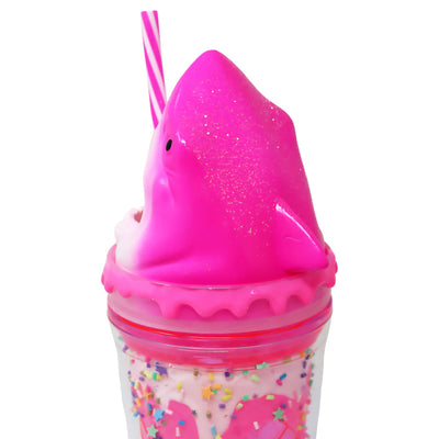 PINK POPPY 3D SHARK DRINKING CUP - PINK - Toyworld Frankston