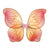 PINK POPPY RAINBOW BUTTERFLY WINGS PINK YELLOW