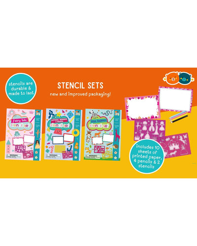 BUDDY AND BARNEY WILD ANIMALS STENCIL SET